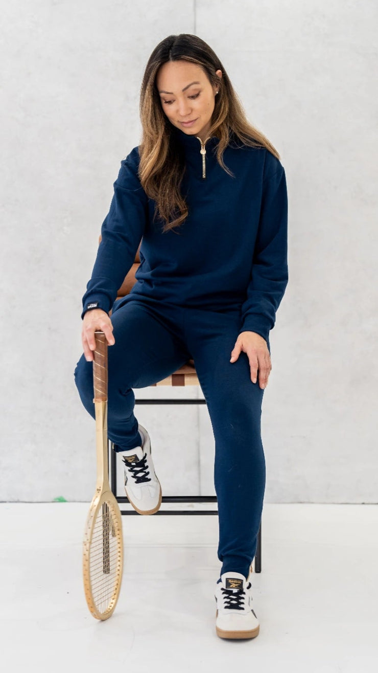 3/4 Navy Pullover